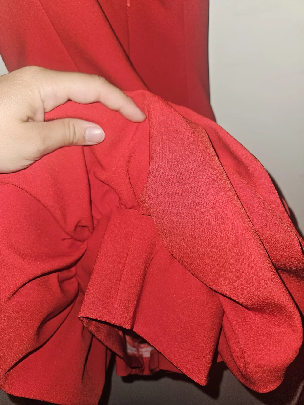 Zara XS Red Ruffle Romper - Picture 5 of 5